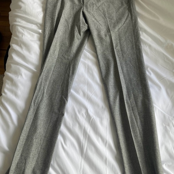 Rota Pantaloni Grey Flannel Trousers - Size 54, Made in Italy, New With Tags - Picture 4 of 5